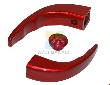 Alttan Vidalı Kırmızı Kulp · Çaydanlık Kulpları · Bakalit