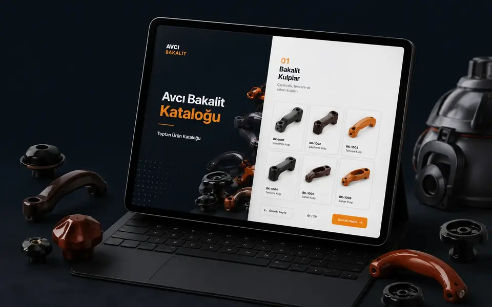 Avcı Bakalit dijital ürün kataloğu; bakalit kulp ve süpürge yedek parçaları