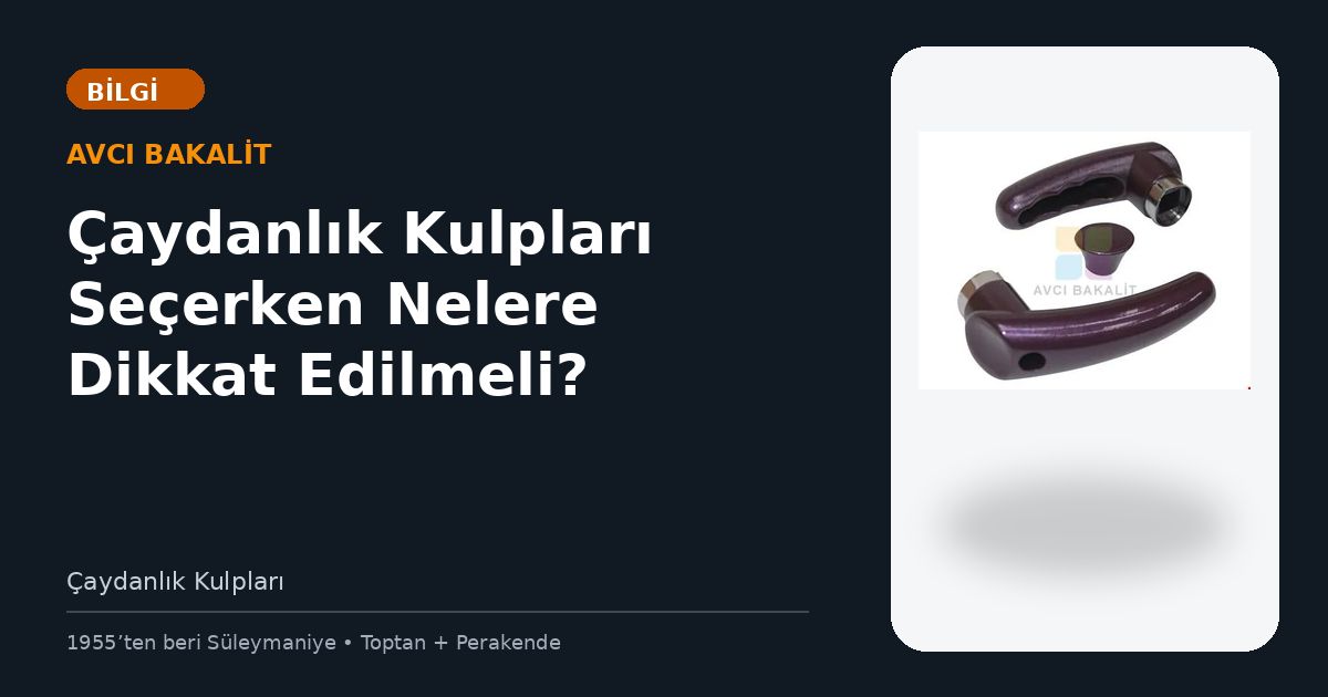Çaydanlık Kulpları Seçerken Nelere Dikkat Edilmeli?