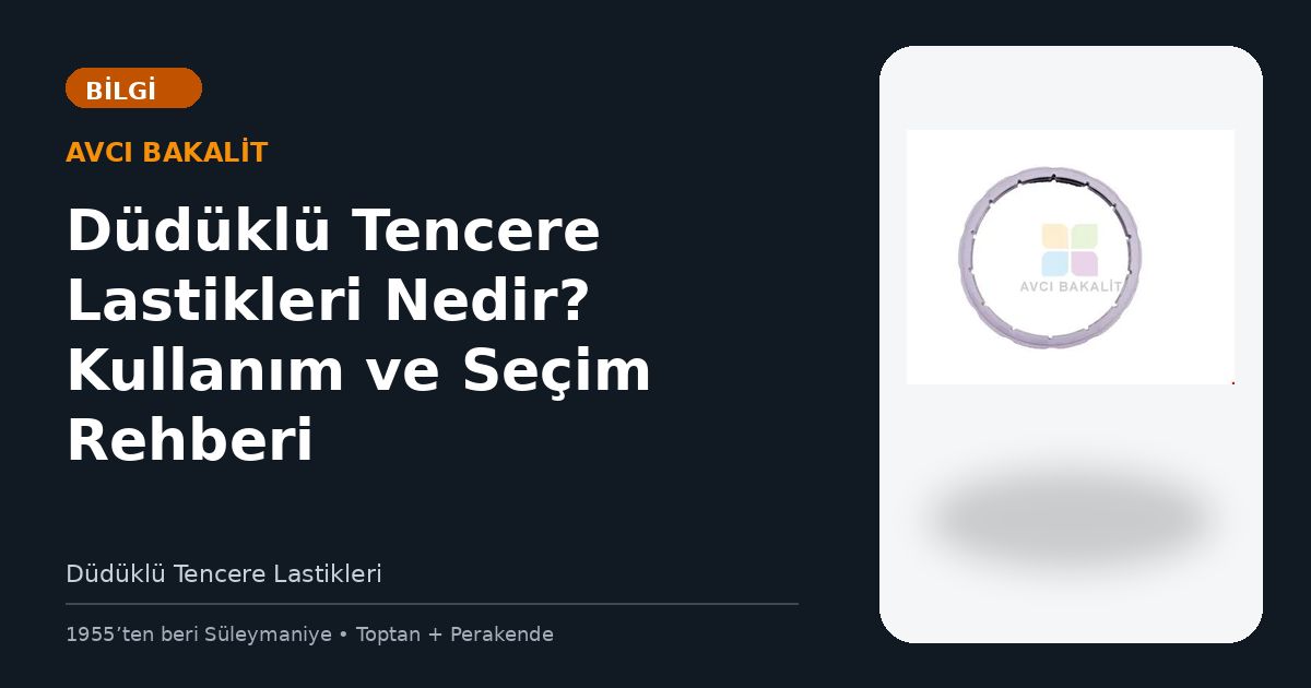 Düdüklü Tencere Lastikleri Nedir? Kullanım ve Seçim Rehberi